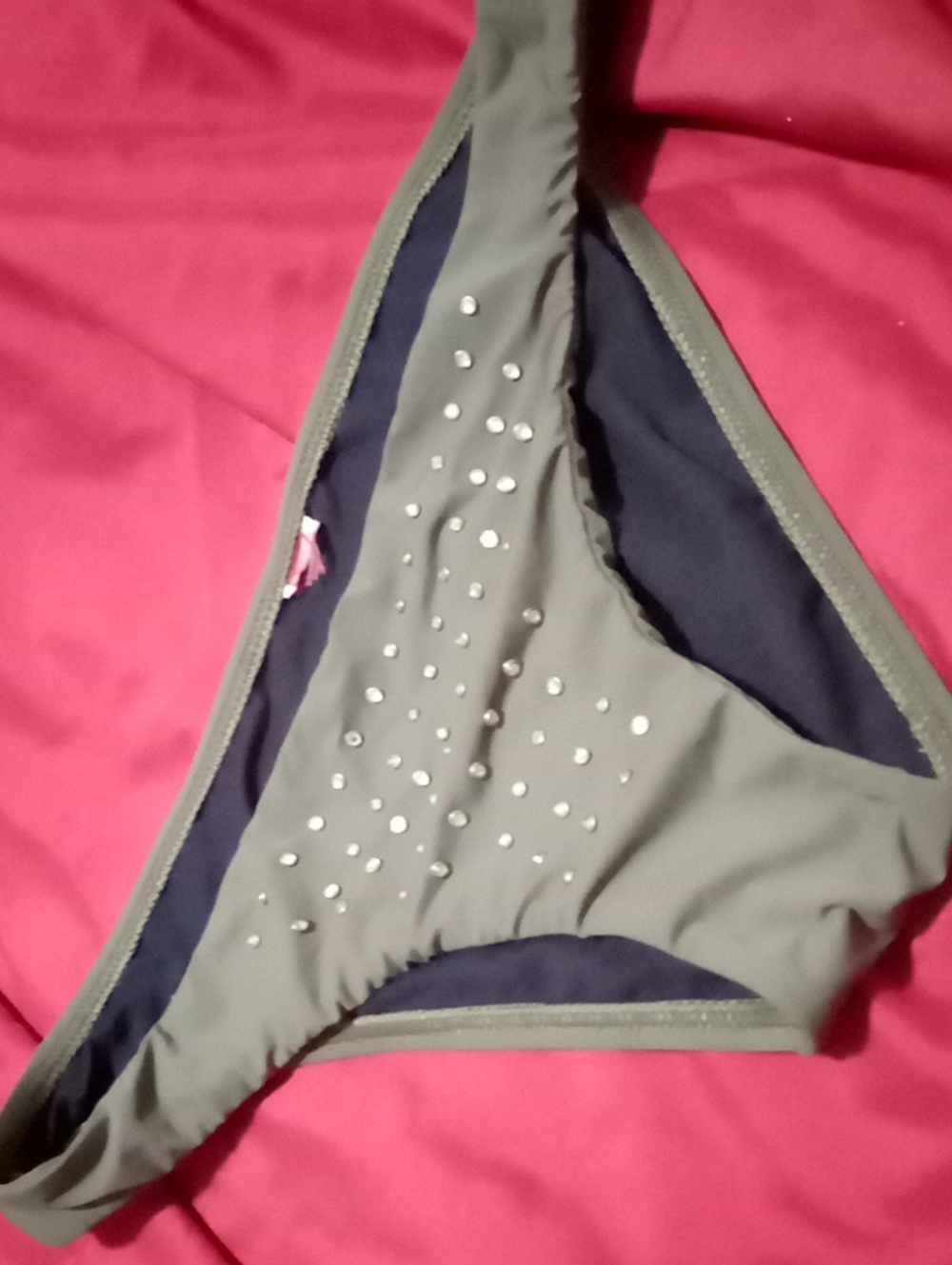 Guess, Embellished Olive Green Bikini Bottom
